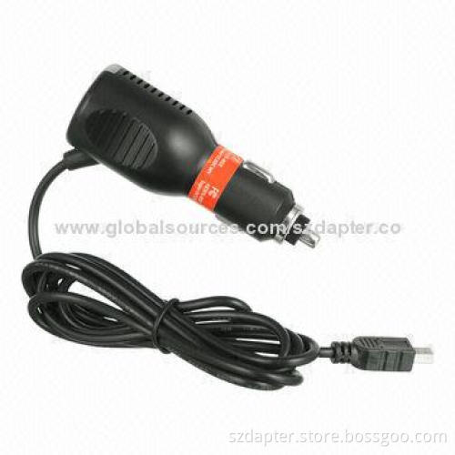 New Design Hot Sell 5V/2.1A Power Cord Car Charger with 1,000mAh Capacity